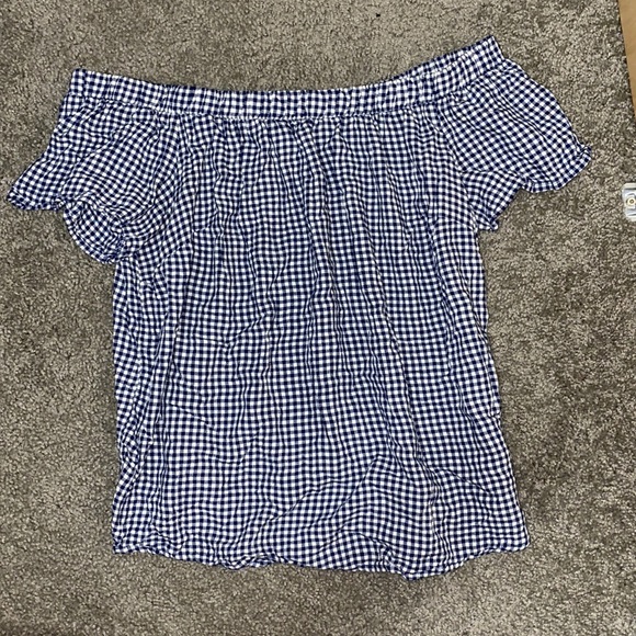 Short sleeve blue/white checkered , small - Picture 1 of 1